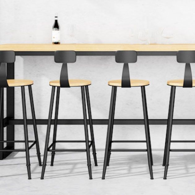 Industrial Bar Stool and Table Set 1/5 Pieces Pub Dining Set