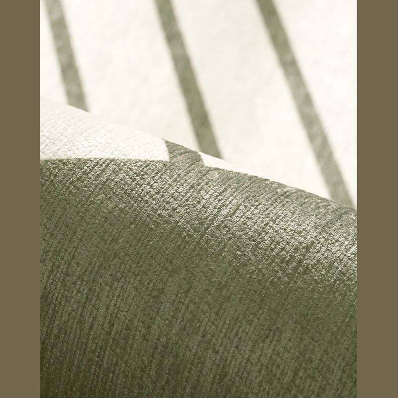 Colorful Modern Area Rug Green Color Block Carpet Stain Resistant Washable Rug for Living Room