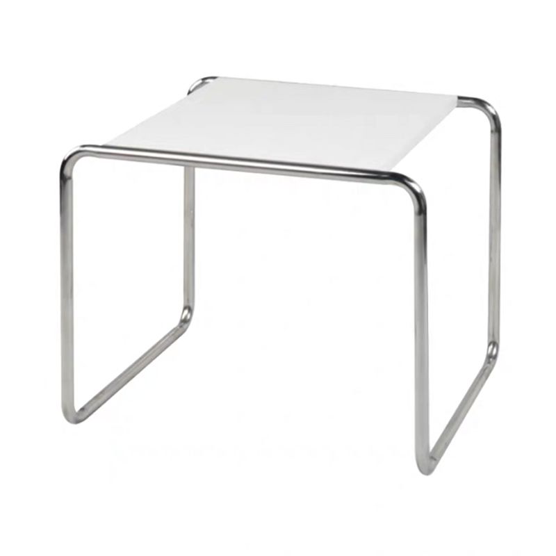 Minimalist Rectangular 15.7" D End Table Modern Steel Sled Side Table