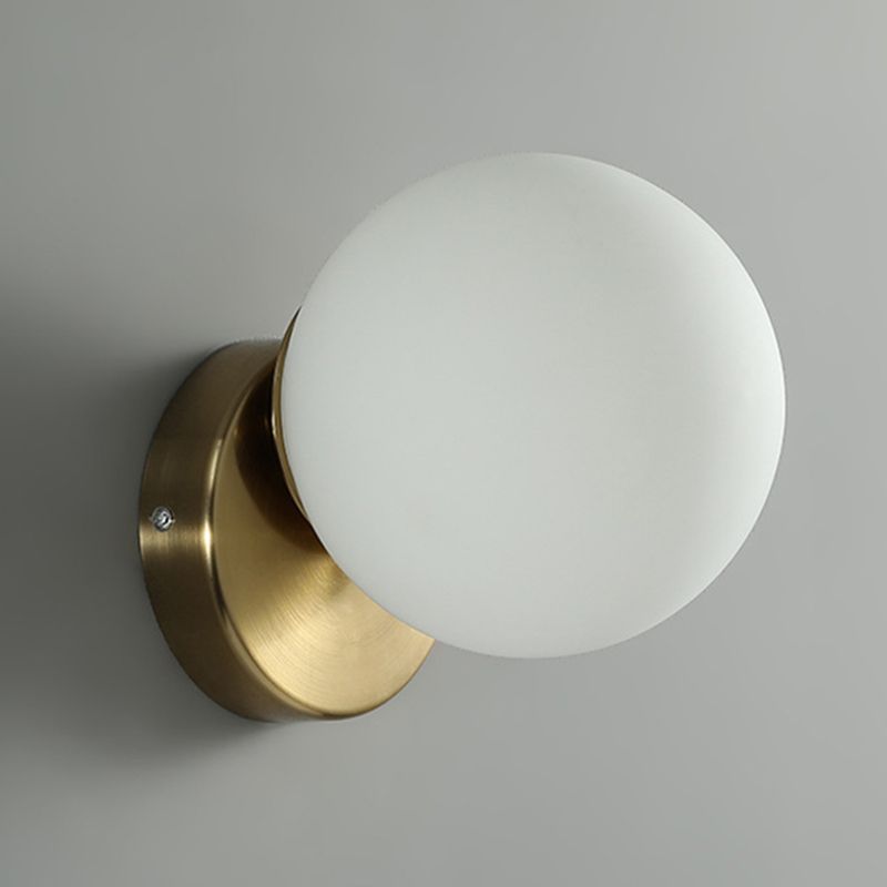 Moderne eenvoud glazen kogelwandlicht woonkamer wandlamp