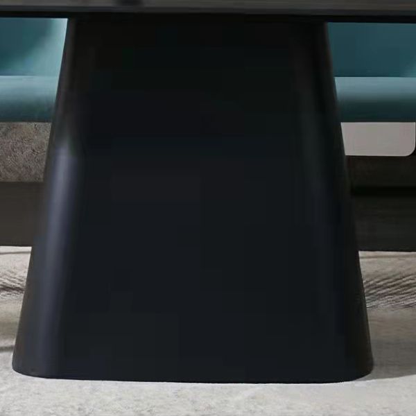 Modern Dining Set 1/4/5/7 Pcs Black Rectangle Dining Table with Upholstered Chairs