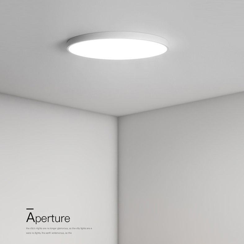 Modern Flush Light White Circle Metal Led Surface Mount Ceiling Lights for Living Room