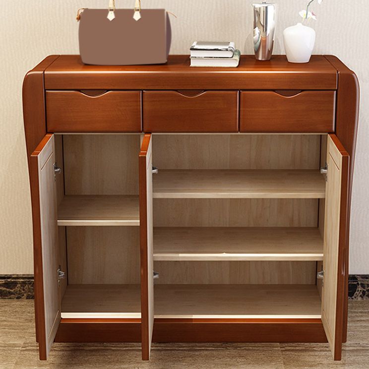 Mid-Century Modern Accent Cabinet with Doors and Drawers Cabinet