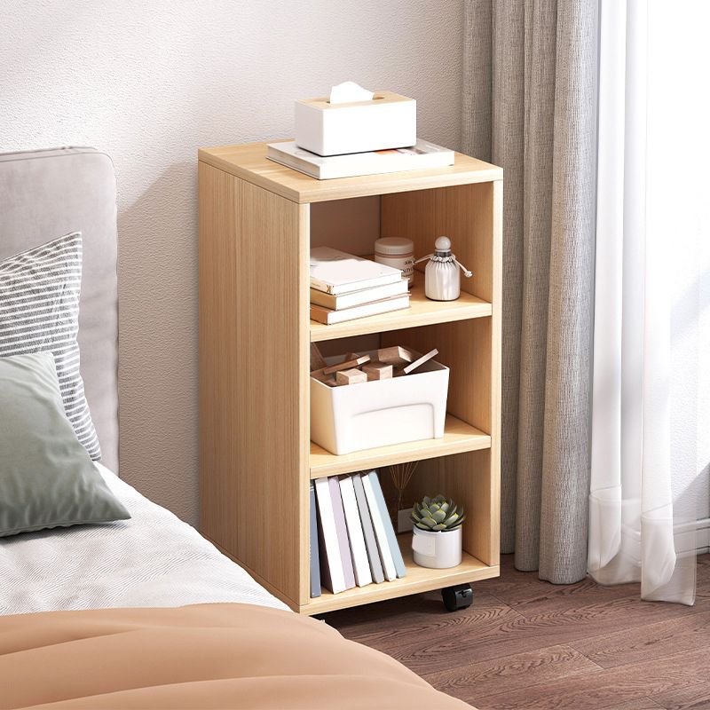 Modern Wooden Night Stand 18.8"/26.7" Tall Nightstand with Shelves