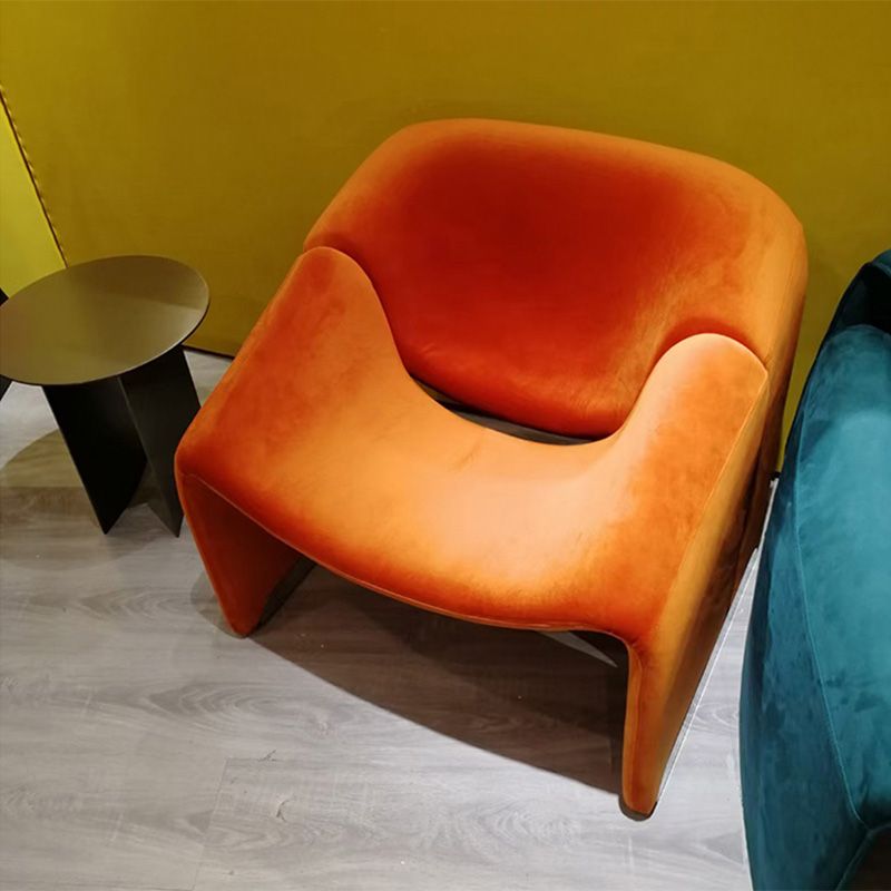 Solid Color Bedroom Solid Wood Frame Arms Included with Fabric Seat Barrel Chair