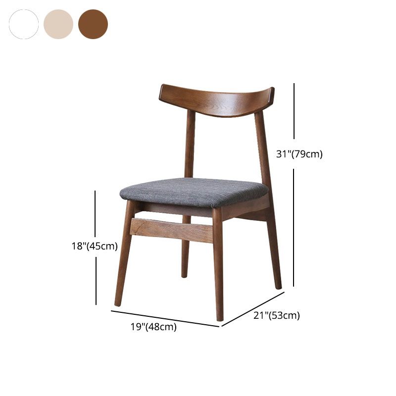 Sillas con respaldo abierto de estilo moderno, silla sin brazos con patas de madera para cocina