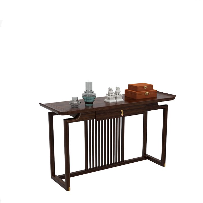 Rectangle Shape Contemporary Console Table Brown Wooden Console Sofa Table