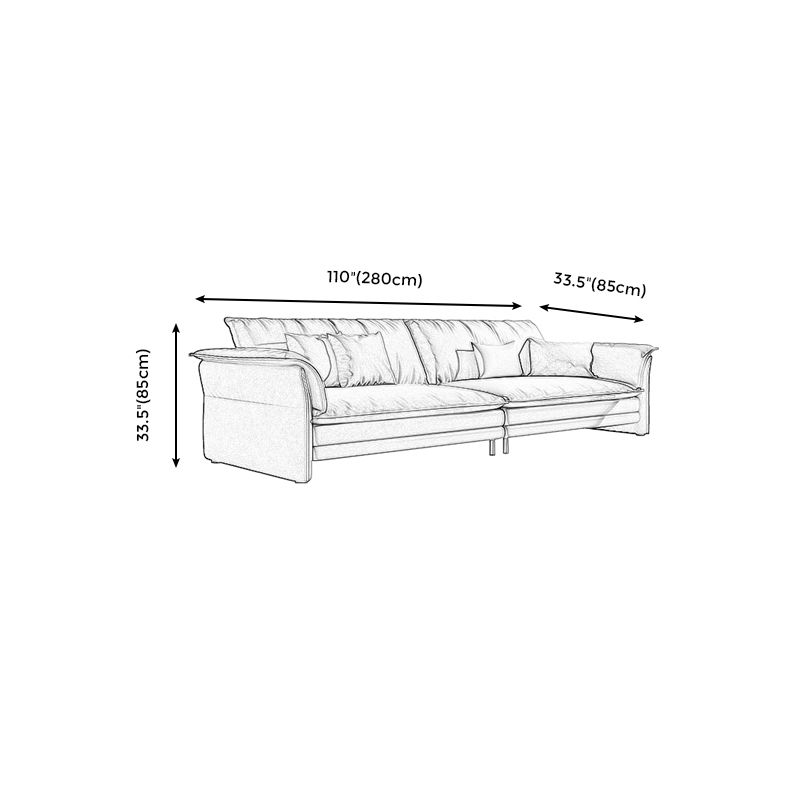 Contemporary Living Room Faux Leather Sofa Green Stain-Resistant Couch