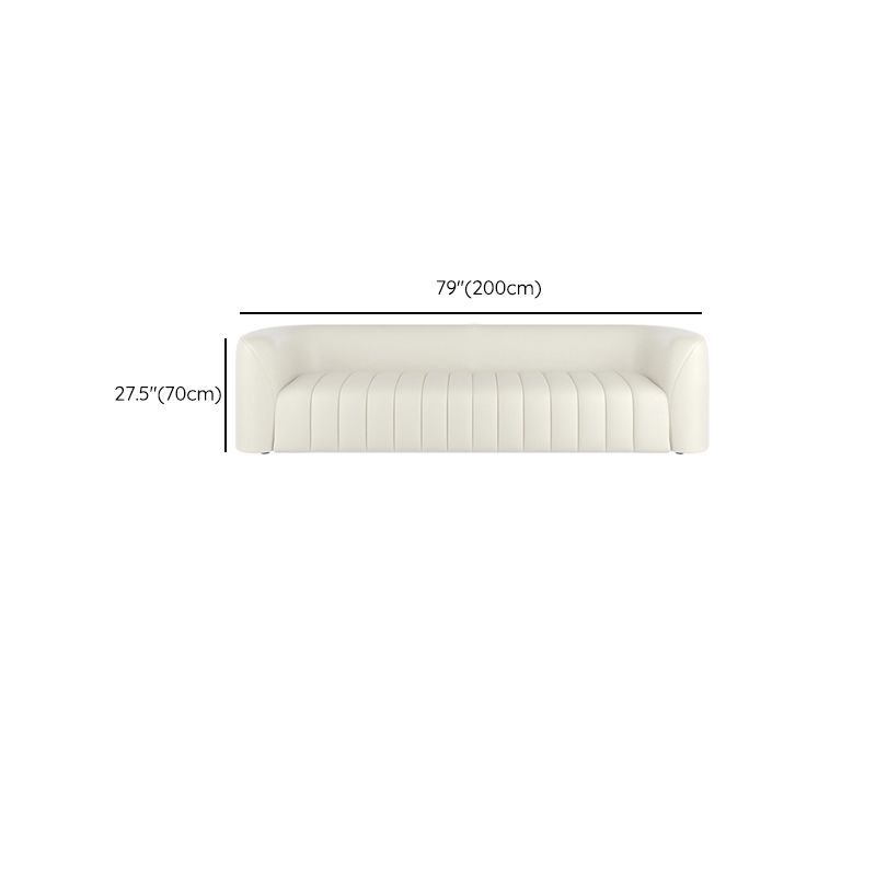 White Durable Sectionals Stain-Resistant Square Arms Sofa for Living Room