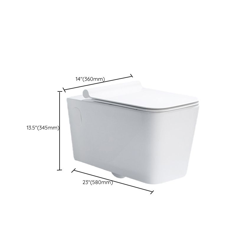 Modern Ceramic White Flush Toilet Wall Hung Urine Toilet with Seat for Bathroom
