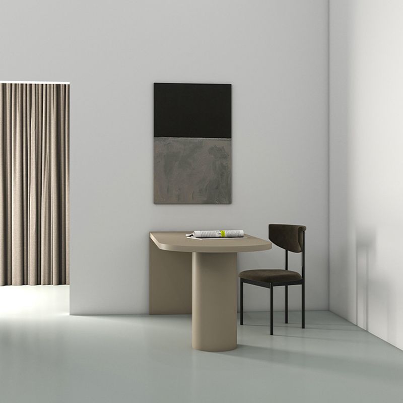 Wood Top and Wood Pedestal Dining Table Contemporary Bar Table for Island