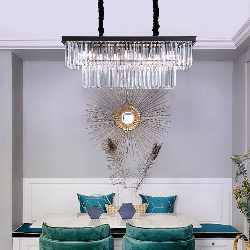 Lampade dell'isola illuminazione isola lineare Luci dell'isola in nero