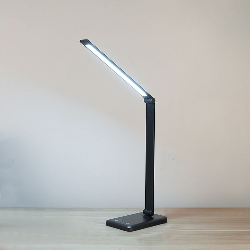 Lámpara de mesa USB con control táctil, Luz de mesa LED de plegado de tareas de metal para dormitorio