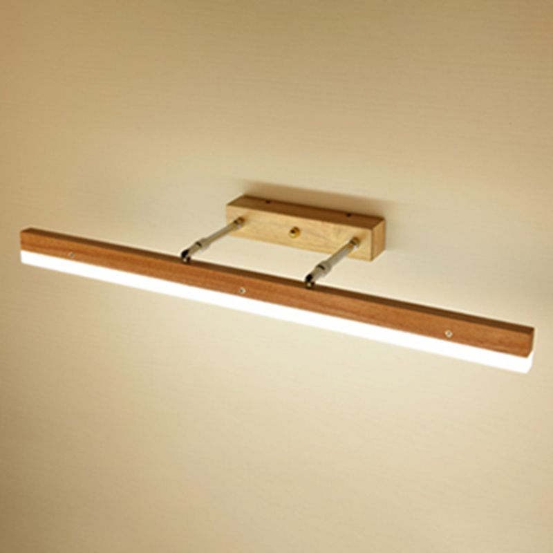 Rectangle Wall Light Fixture Simplicity Style Wood LED Beige Wall Mount Light Fixture