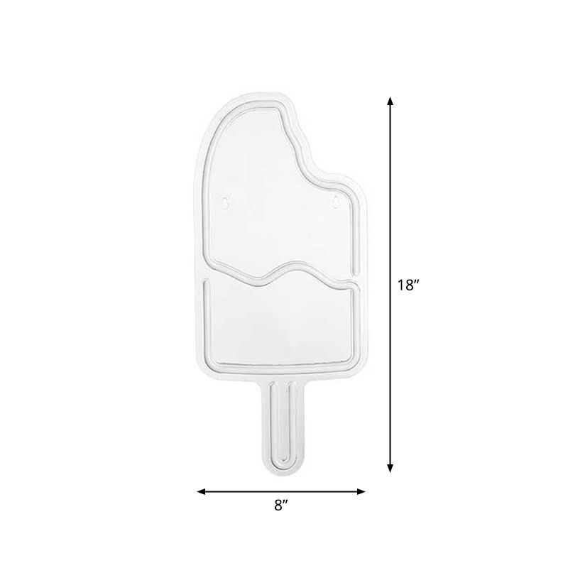 Ice Sucker Bedroom Night Light Plastic Modern Style LED Hanging Night Light in White