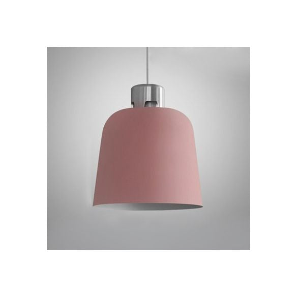 Tombra de cubo de metal Luz colgante de luz individual iluminación colgante nórdica en azul/verde/rosa para restaurante de restaurantes comedor