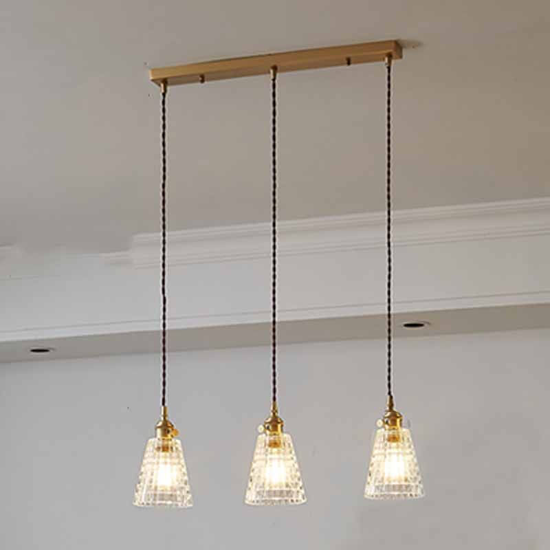 Apparecchiatura di illuminazione a sospensione in vetro Kit di luce a sospensione vintage per sala da pranzo