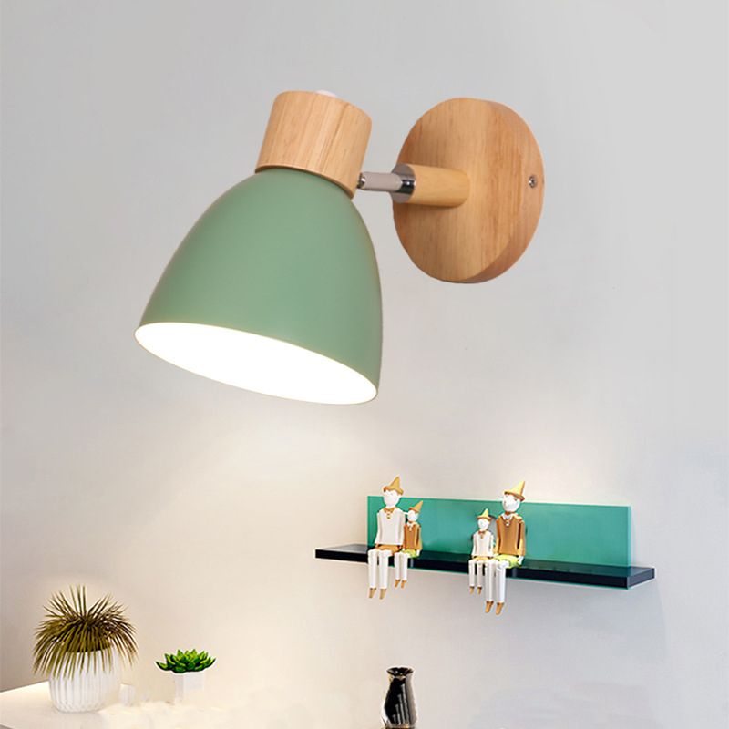 Lámpara montada en la pared de tazón Lámpara de montaje de pared de metal de macarricidad de macarrón de tazón para sala de estar