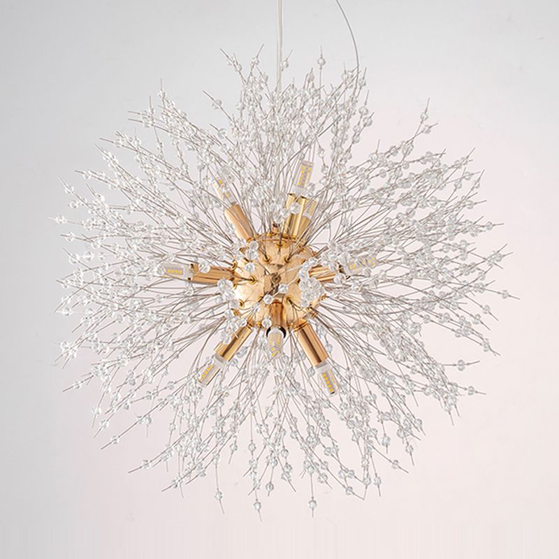 Firefly Chandelier Multi Light Hanging Pendant Light Fixture with Crystal for Living Room