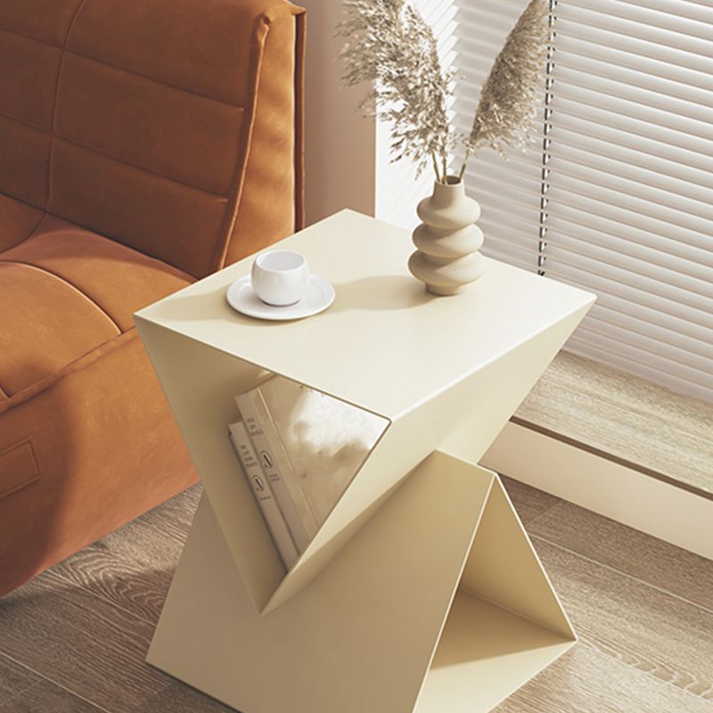 15" Wide Contemporary Corner Table Storage Square Accent Side Table