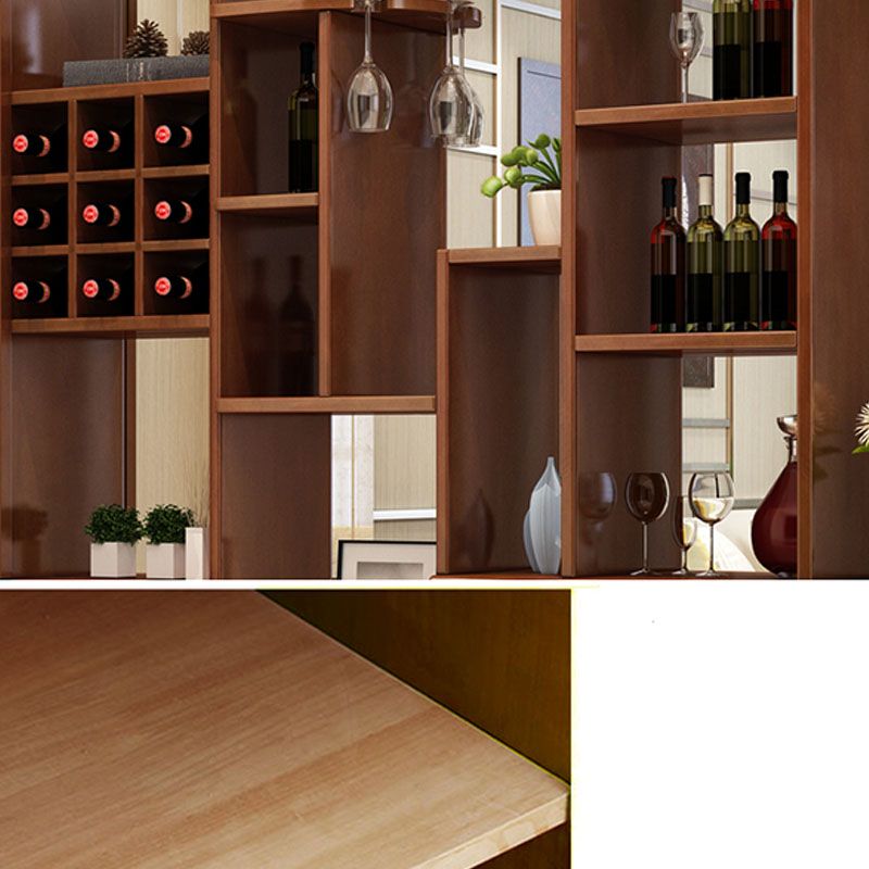 Solid Wood Modern Bar Pulls Accent Cabinet with Doors and Drawers