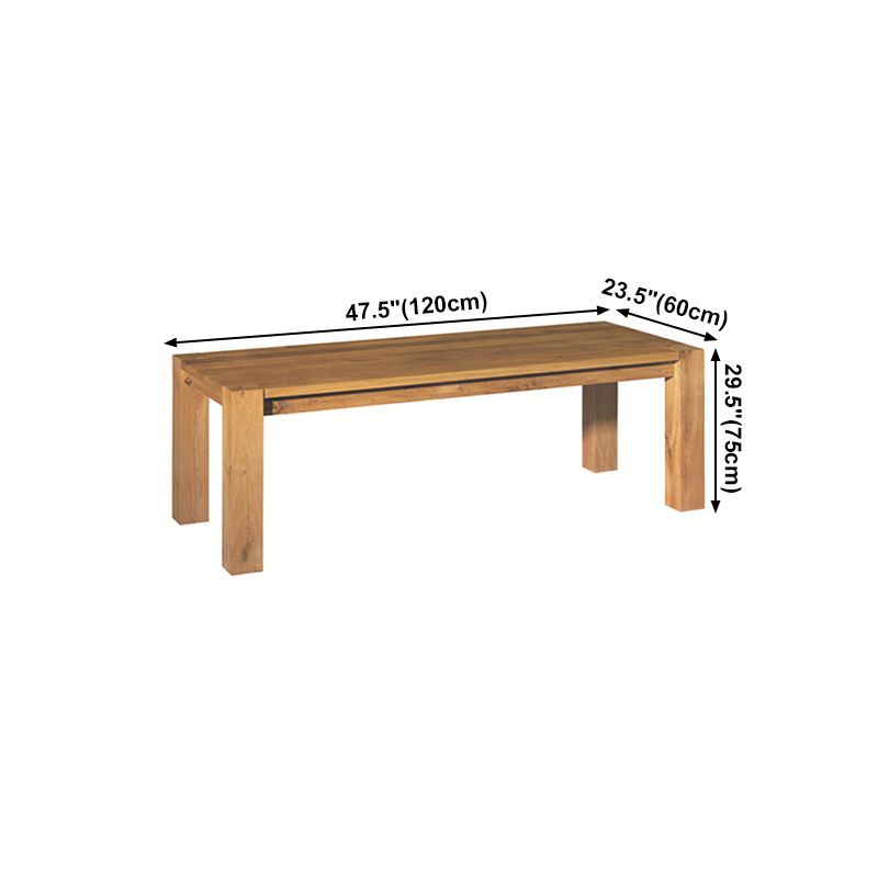 Modern Pine Wood Table for Restaurant Rectangle Dining Table with 4 Legs