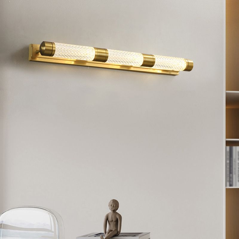 Moderne stijl messing ijdelheid wandlampen cilindrische multi -lights ijdelheid verlichting ideeën