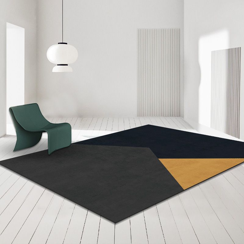 Red Red Modern Modern Polyéster Rug rayado de interiores Alfombra sin deslizamiento para sala de estar para sala de estar