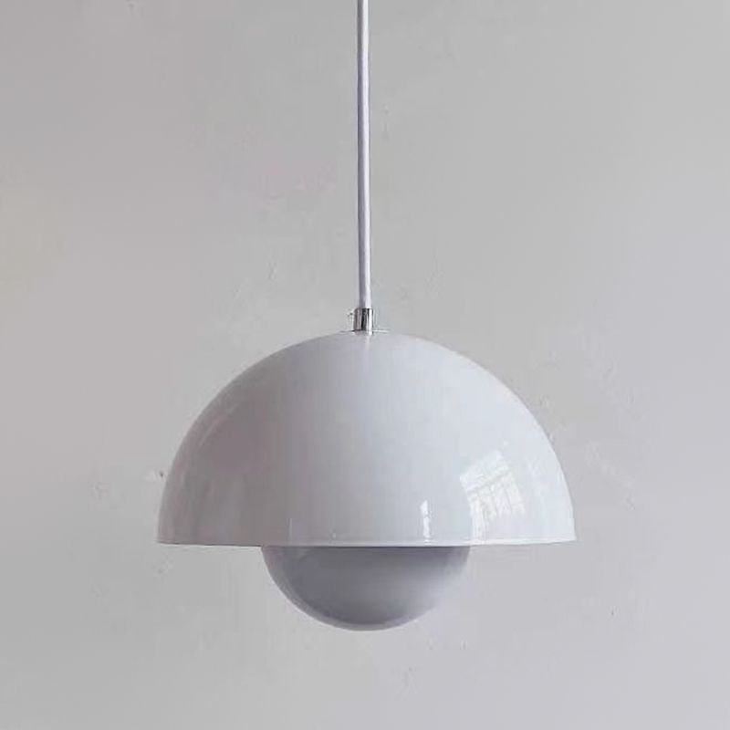 Colorful Dome Shape Pendant Light Nordic Metal Hanging Pendant for Living Room