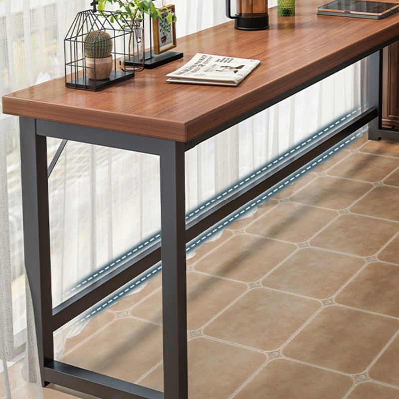 Modern Simple Indoor Bar Table Rectangle Bar Stool Table with Footrest