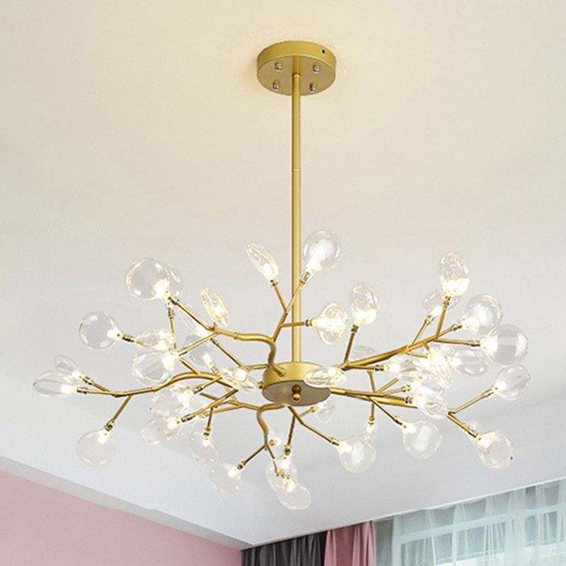 Soggiorno a forma di ramo Illuminazione a soffitto LED Light Metallic Postmodern lampadario