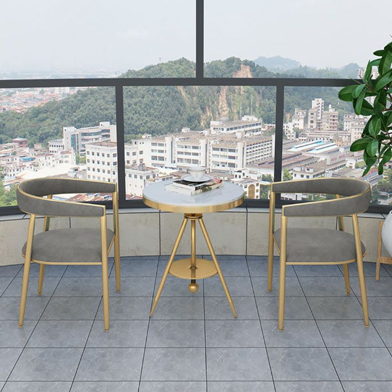 Fabric Dining Chairs Scandinavian Style Open Back Dining Side Chair for Home