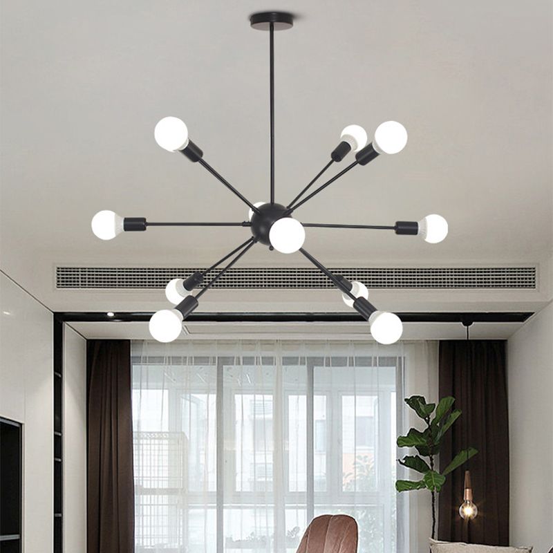 Golden Sputnik Ceiling Lights12-Light Sphere Modern Design Starbust Style Chandelier