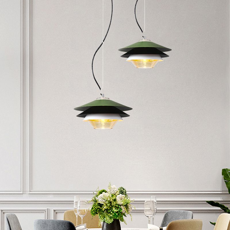 1-Licht-Scheibe hängende Leuchte-Leuchte-Glas-Pendellicht für Esszimmer