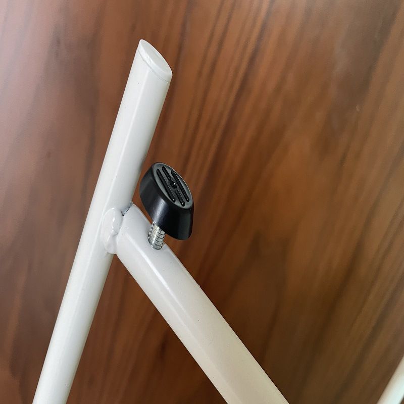 Mid-Century Cross Legs End Side Table Round Tray Top Corner Table