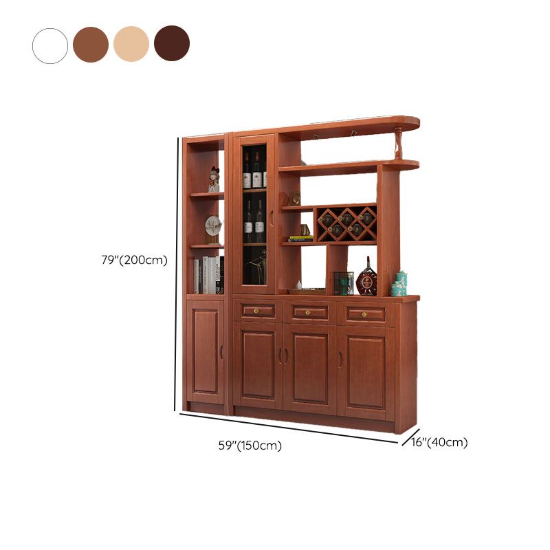 3-drawer Solid Wood Cabinet 15.74" Wide Accent Cabinet Doors