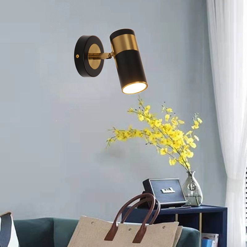 Lámpara de pared dorada de pared de pared de metal simple para la sala de estudios junto al lado de la cama