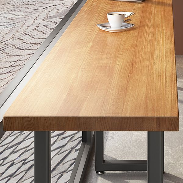 Industrial Bar Table Set 1/7 Pieces Rectangle Pine Wood Counter Table with High Stools