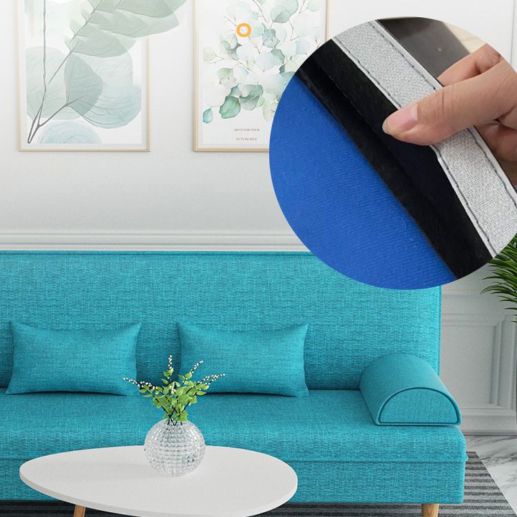 Linen Contemporary Armless Adjustable Sofa Convertible Sofa for Living Room, Apartment