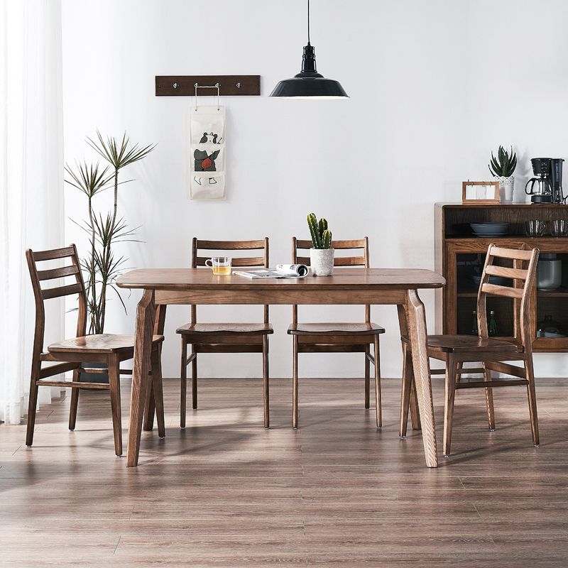 Solid Wood Dining Table Contemporary Style Dining Site Table with 4-foot