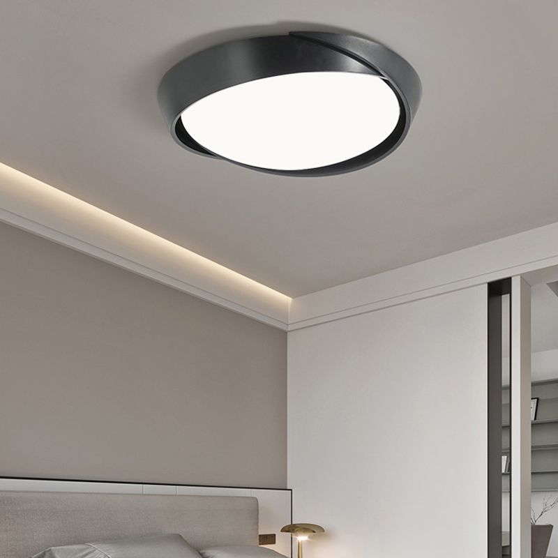 Modern Flush Mount Fixture Metal Flush Ceiling Light Fixtures with Acrylic Shade