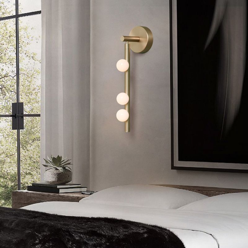 Nordic Style Vanity Light Globe Shape Glass Vanity Lamp for Shower Room