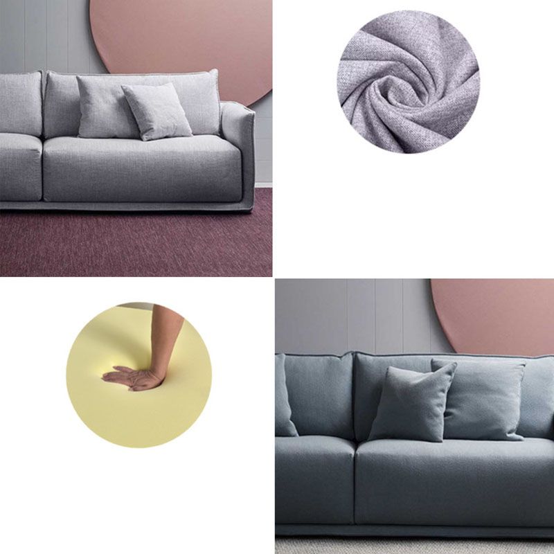 Linen Sofa 36.61" D x 29.53" H Square Arm Sofa for Living Room
