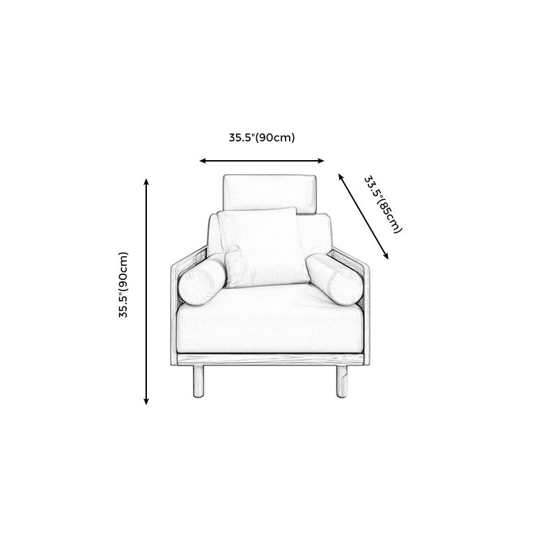 Stationary Stain-Resistant Faux Leather Settee Living Room Pillow Top Arm Sofa