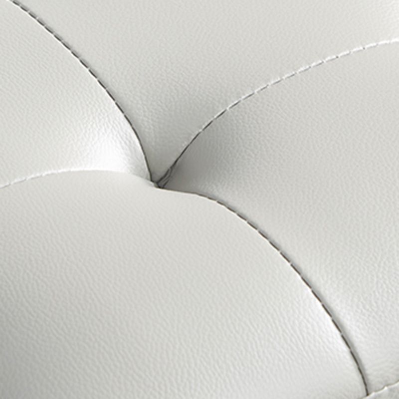 Contemporary Tufted Ottoman Water Resistant Leather Foot Stool Square Ottoman
