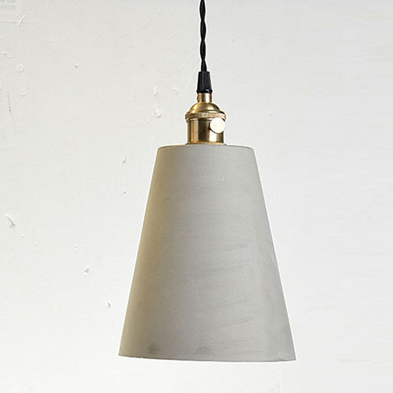 Moderne Einlichtgrau-Zementrahmen Anhänger Licht für Esszimmer Schlafzimmer