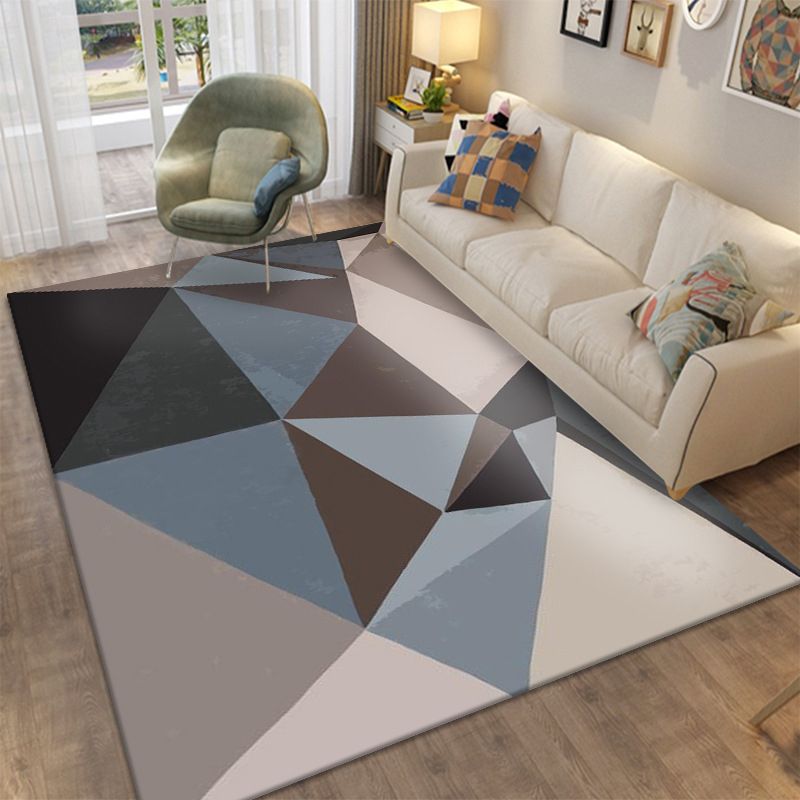 Stijlvol geometrisch gebied Tapijt Modern Patchwork Indoor Truug Polyester Tapijt voor woonkamer