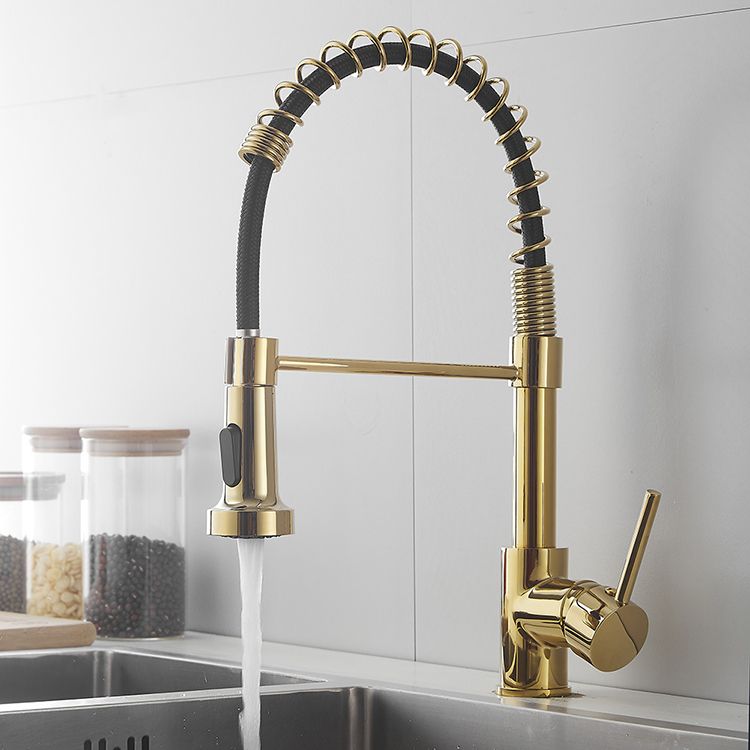 Farmhouse Spring Spout Kitchen Faucet Spring Tube High Arch Water Filler