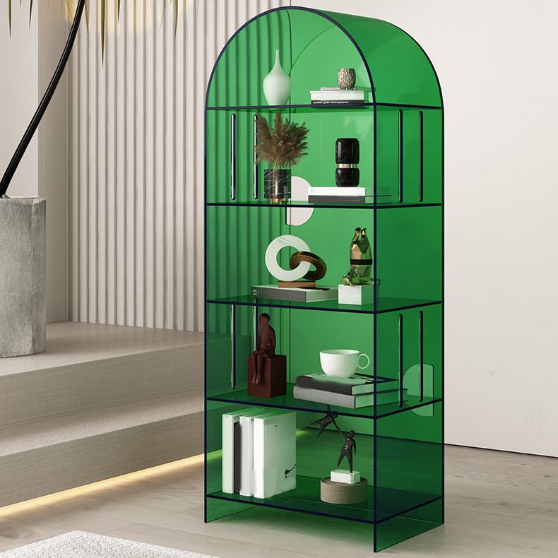 Acrylic Closed Back Standard Bookshelf Modern Style Bookcase
