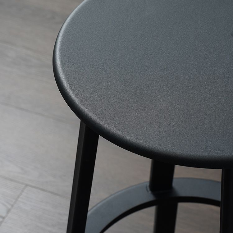 Modern Rotatable Backless Counter Stool Iron Cafe Bar Stool with Pedal